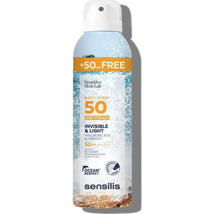 Sensilis Body Spray Dry Touch SPF50 200ml + 50ml