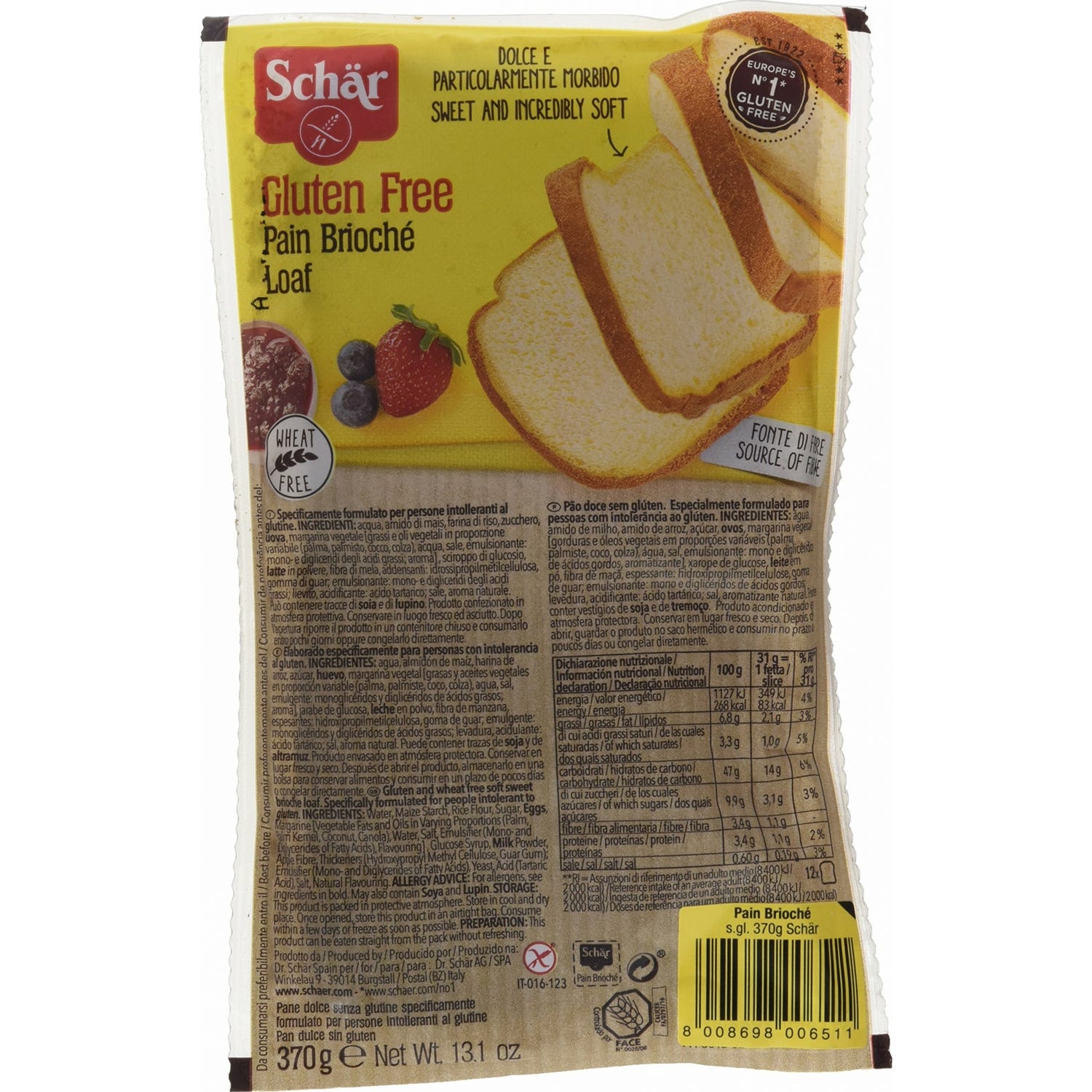 Schar Pain Brioché 370g