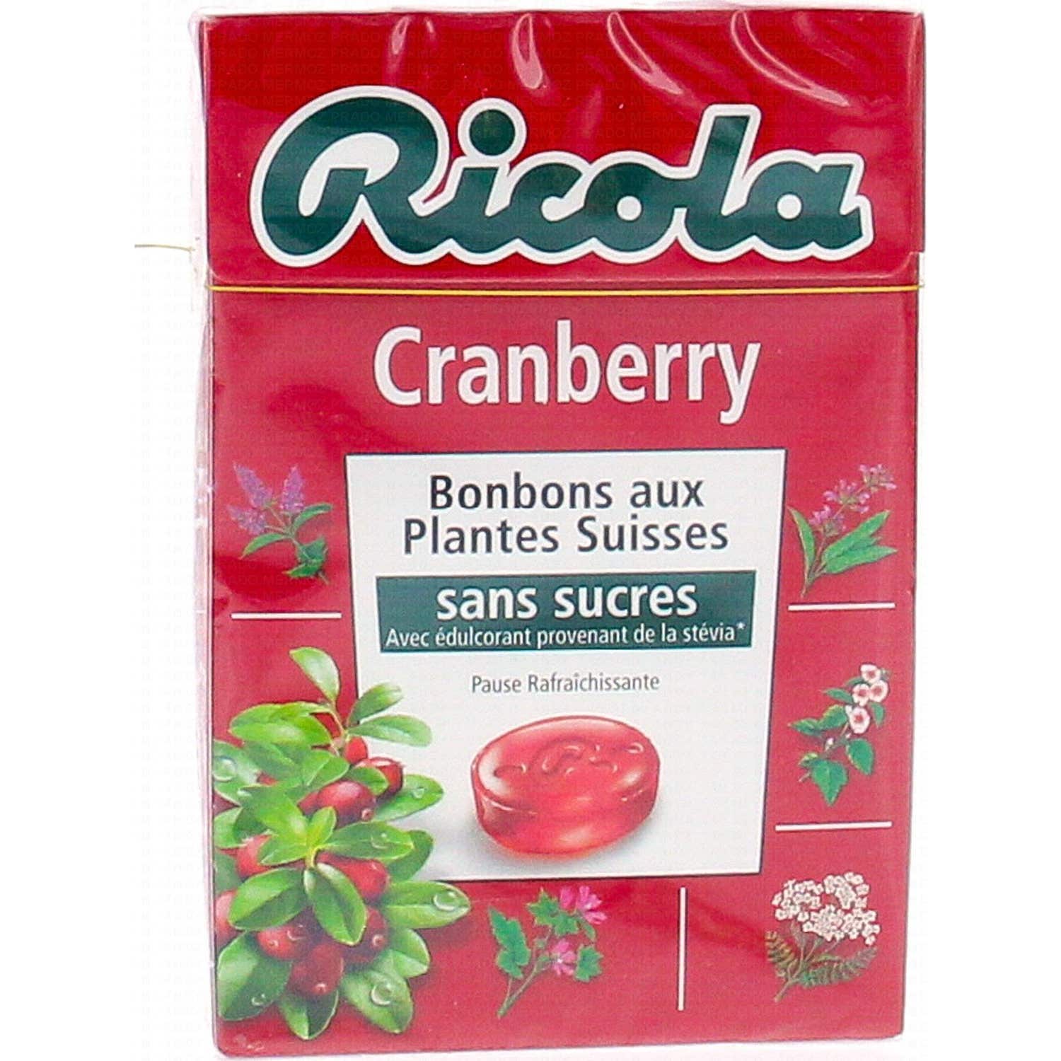 Ricola Bonbons aux Plantes Suisses Goût Cranberry 50g