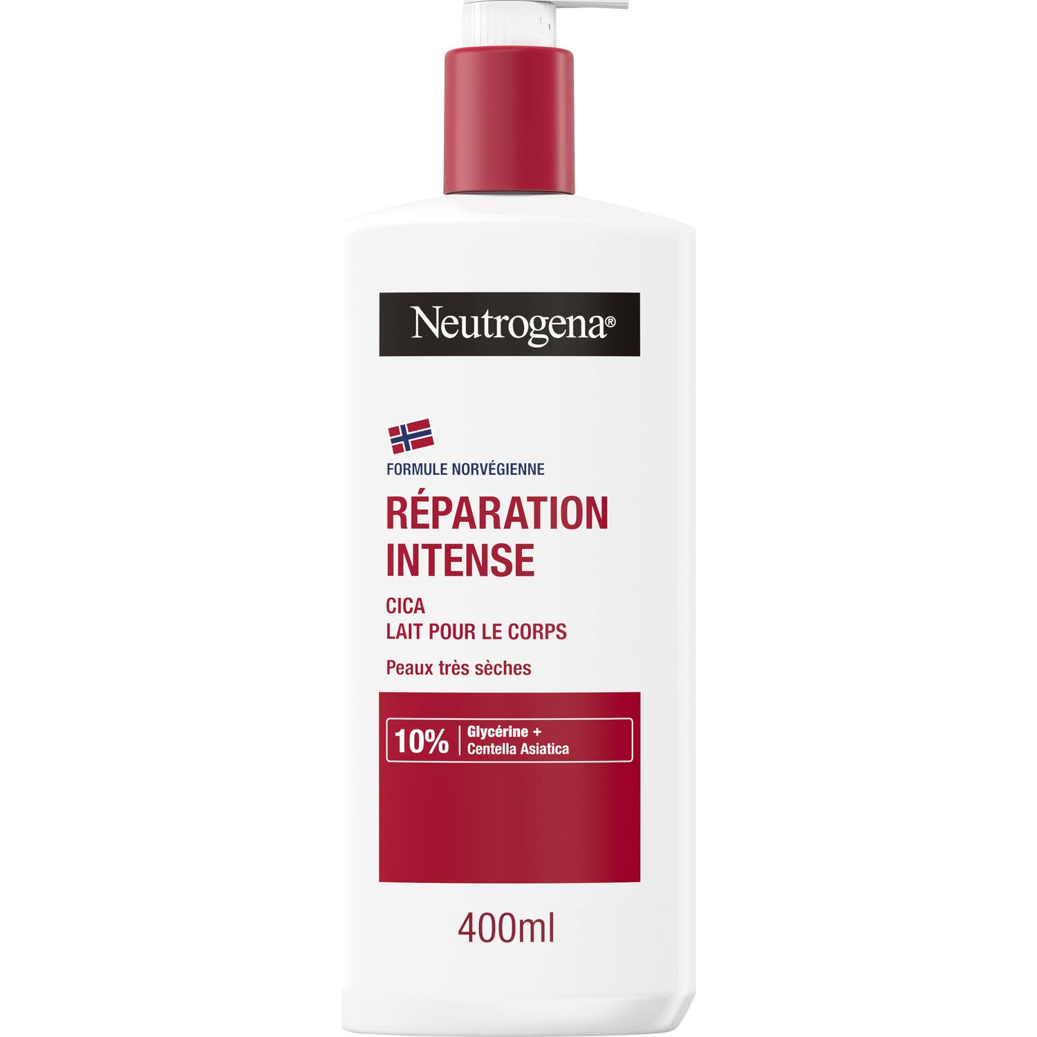 Neutrogena Réparation Intense Cica Lait Corps Hydratant Peaux Très Sèches 400ml