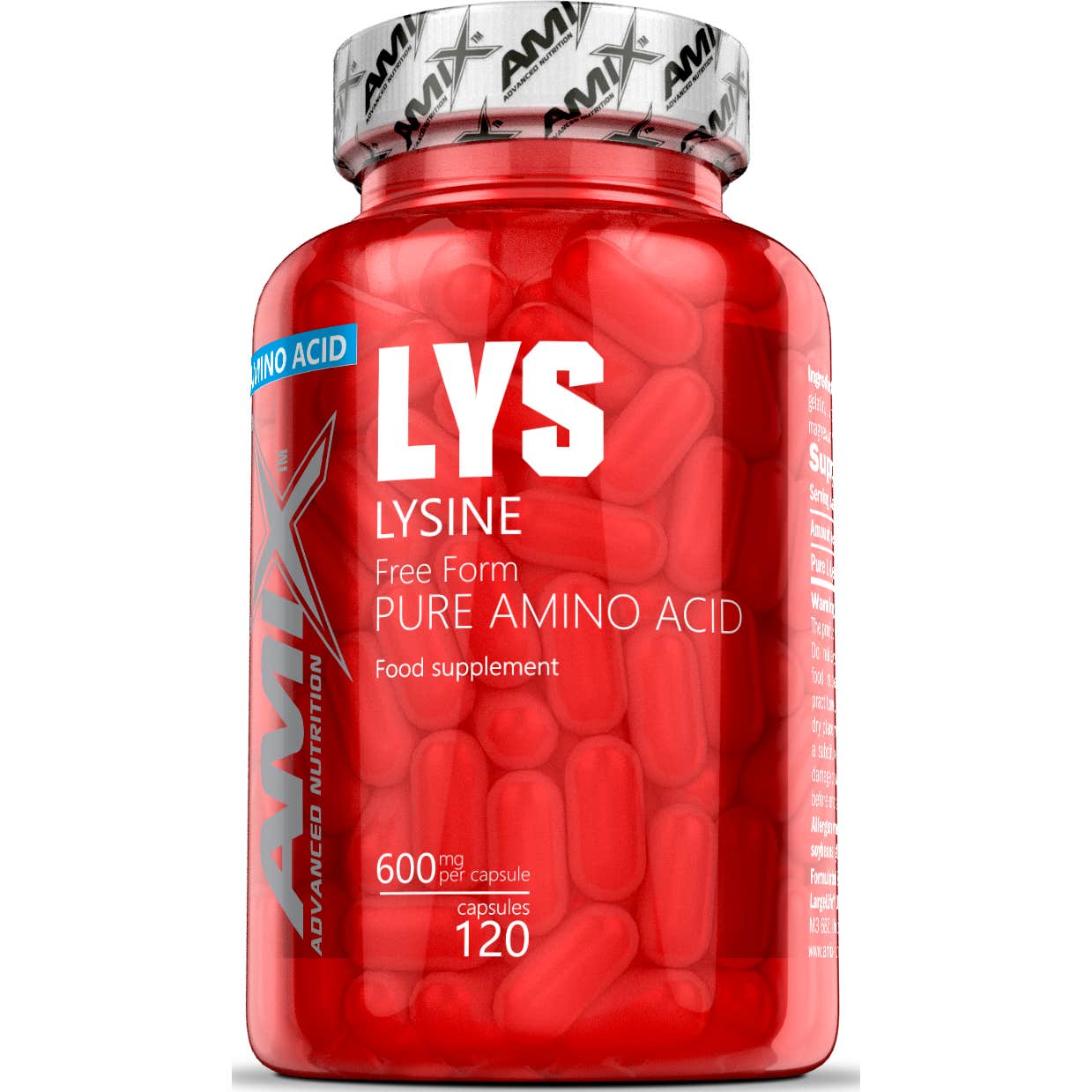 Amix Lysine 600mg 120caps