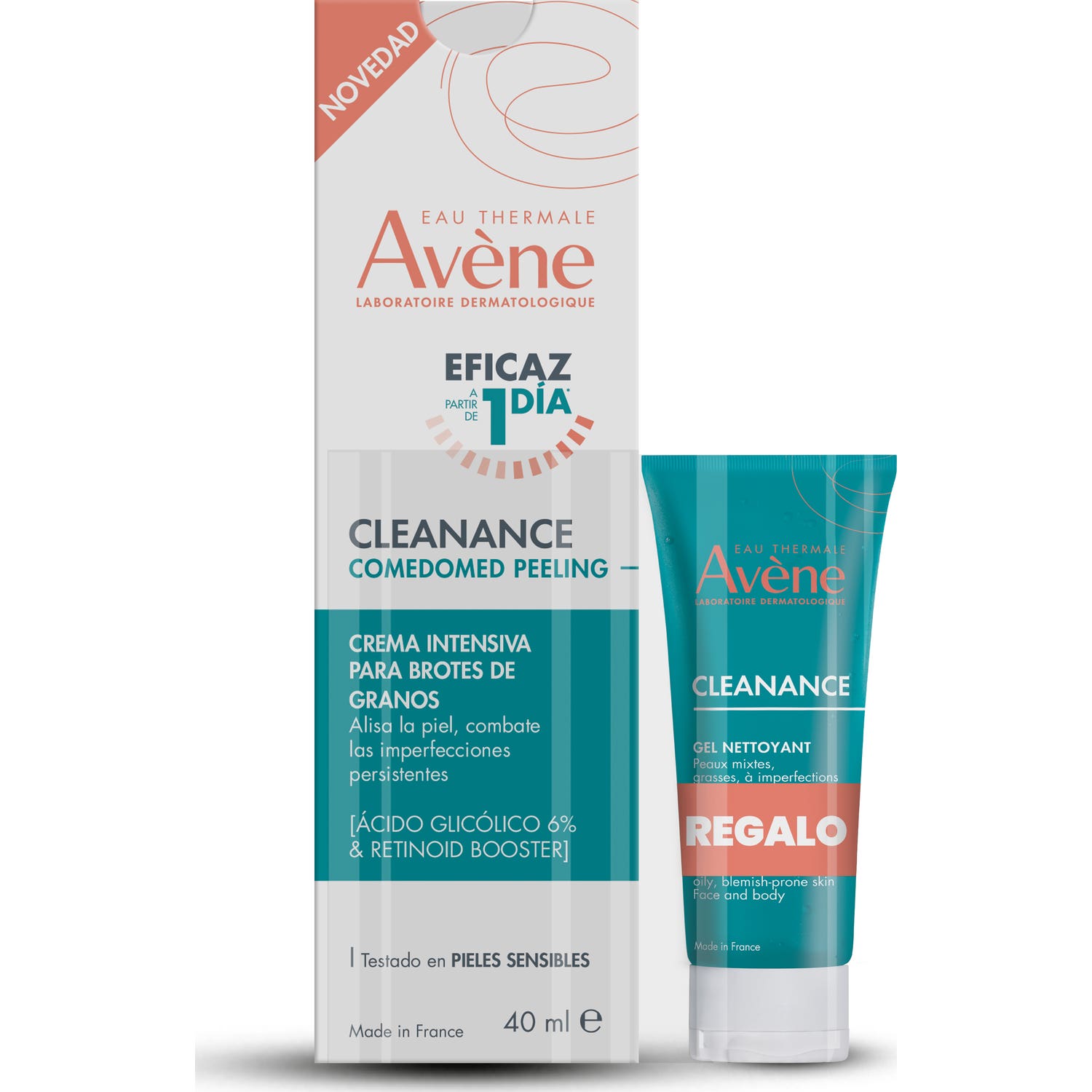 Avène Pack Cleanance Comedomed Peeling 40ml + Gel Nettoyant 15ml