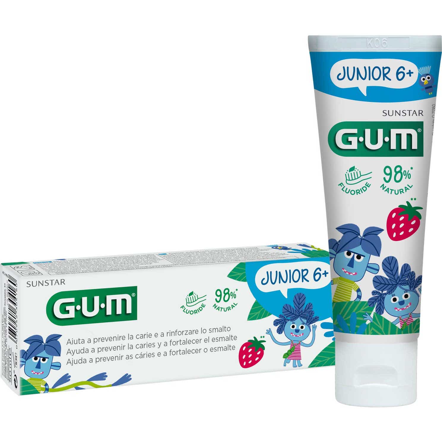 Gum Dentifrice Junior Fraise 6+ 50ml