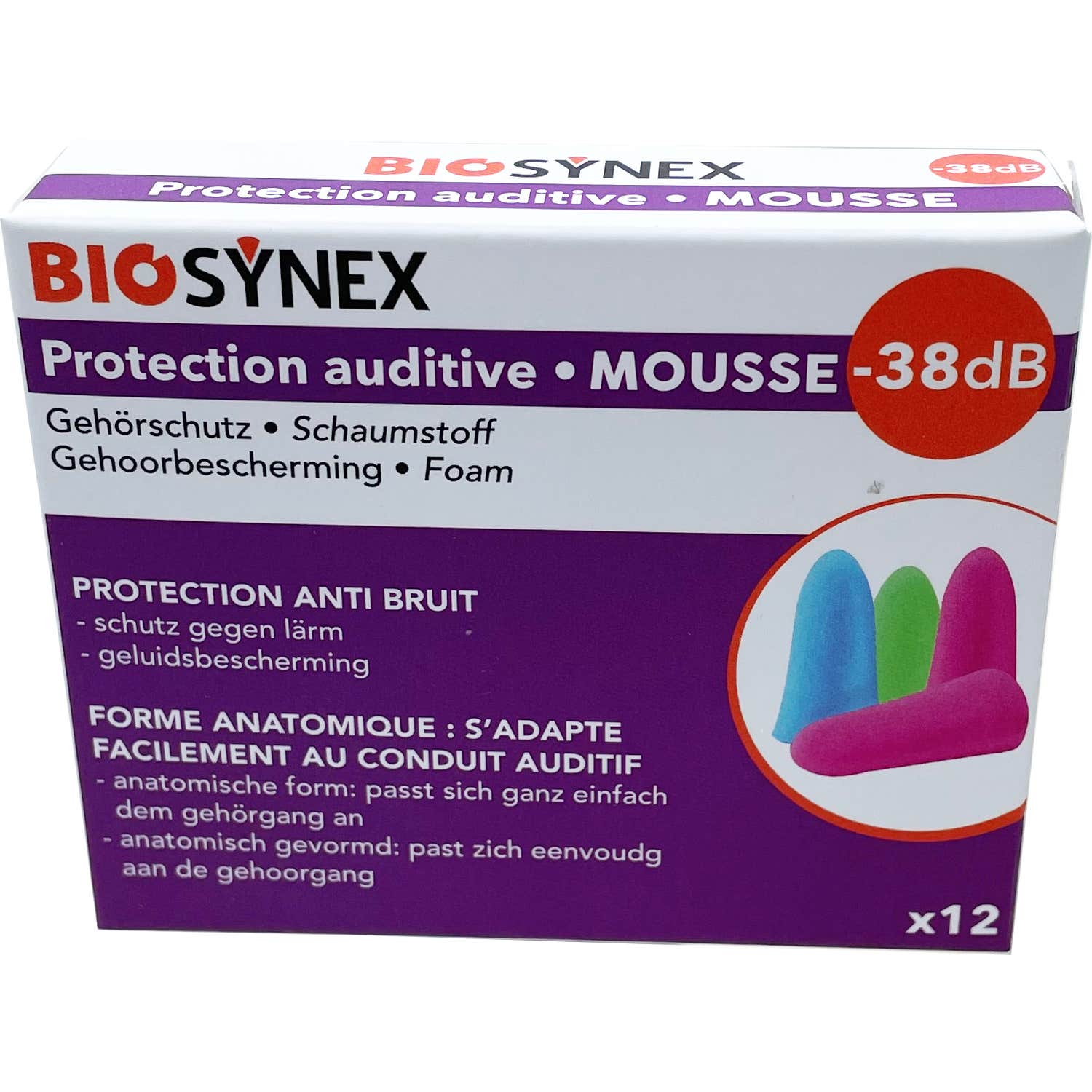 Biosynex Bouchons d'Oreille en Mousse 6 Paires
