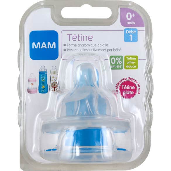 Mam Tétine Silk Débit 1 Silicone 2uts