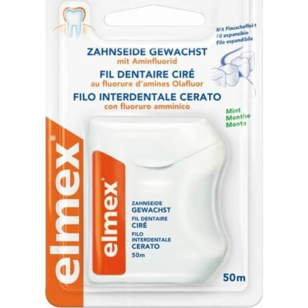 Elmex Fil Dentaire Ciré Arôme Menthe