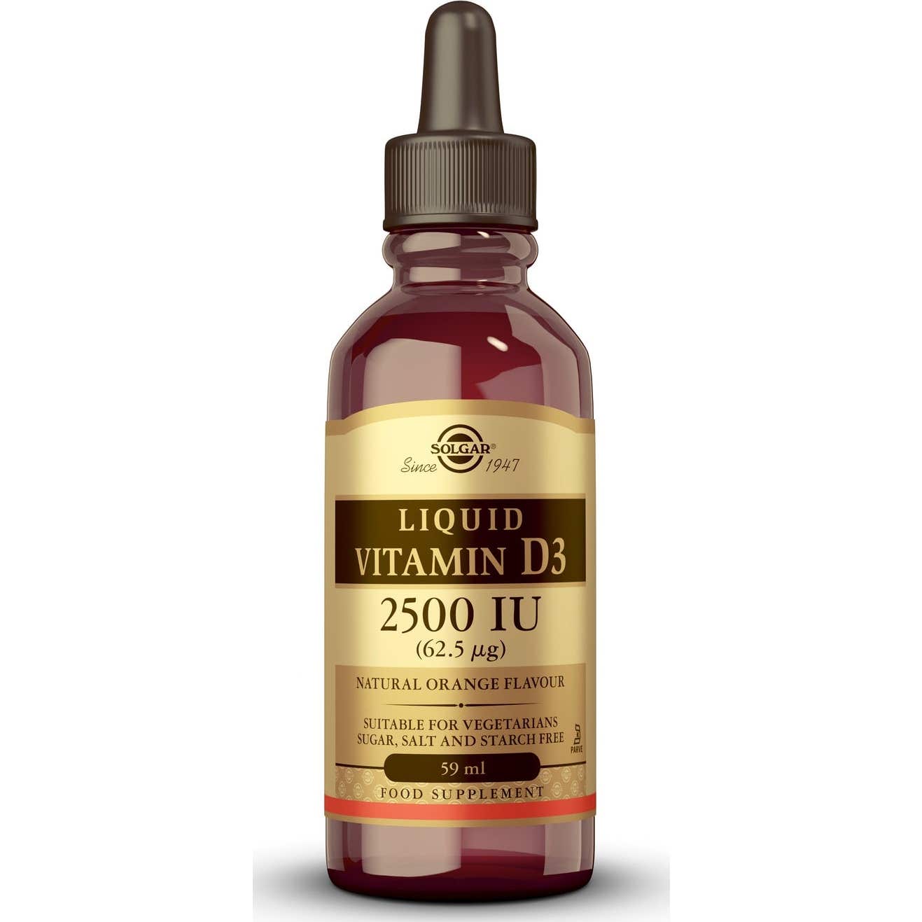 Solgar Vitamine D3 Liquide Liquide 2500Ul 59ml
