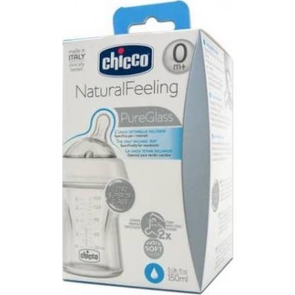 Biberon Crystal T Silicone Chicco Natural Feeling 150ml