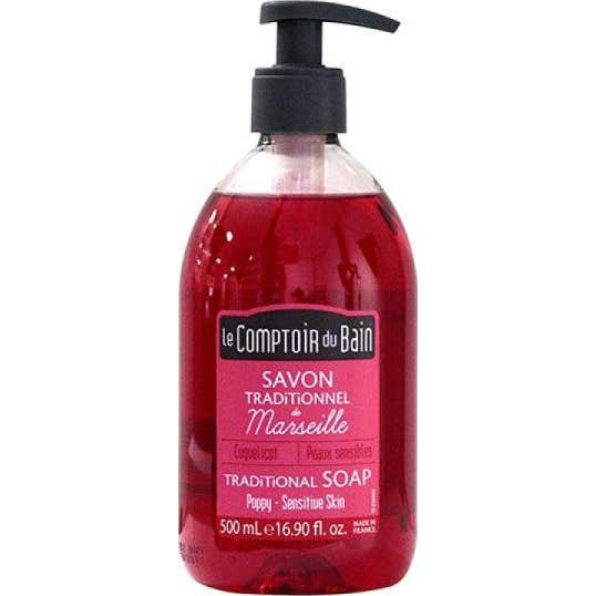 Le Comptoir Du Bain Savon Traditionnel De Marseille Coquelicot 500ml