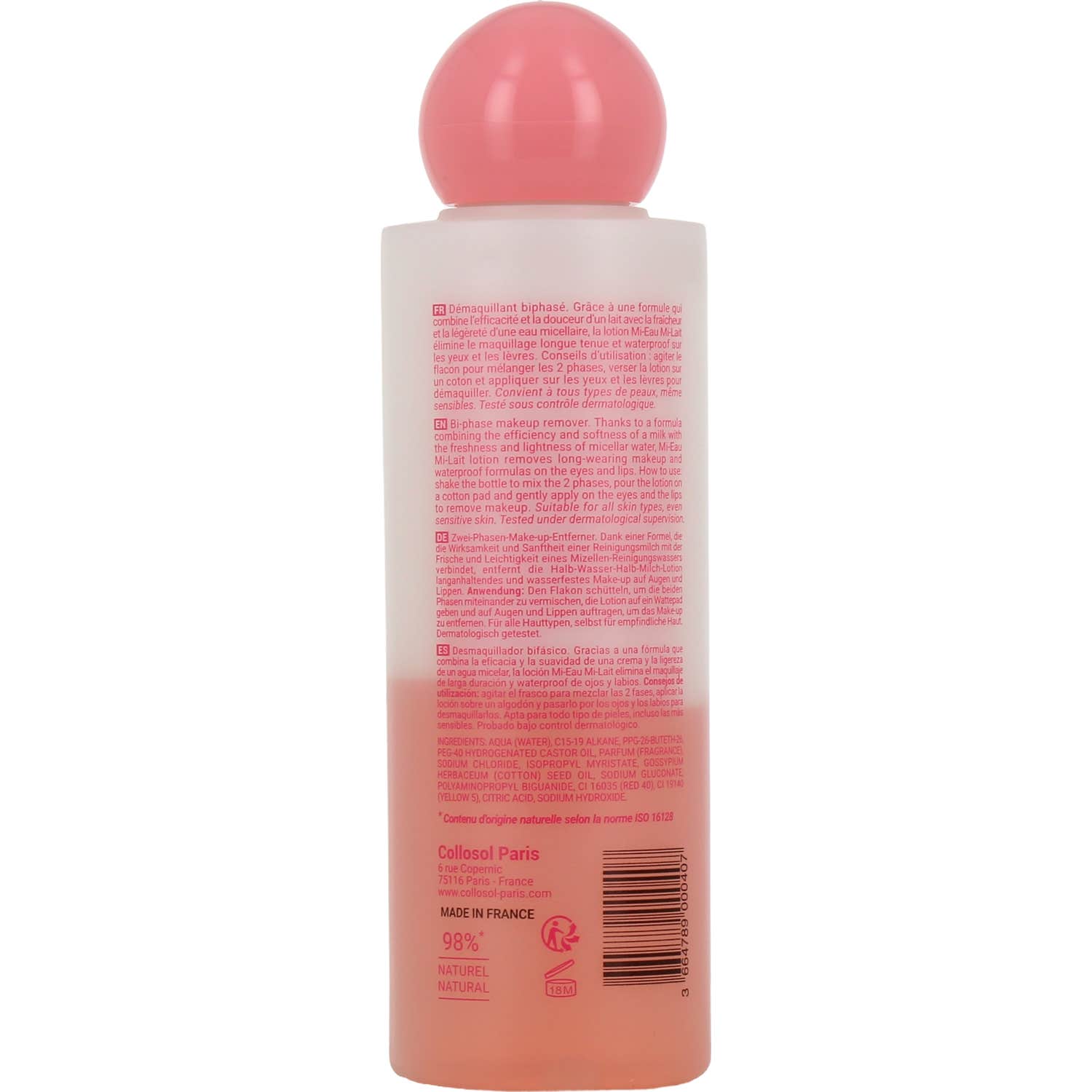 Collosol Mi-Eau Mi-Lait Démaquillant Biphasé 150ml Collosol Mi-Eau Mi-Lait Démaquillant Biphasé 150ml