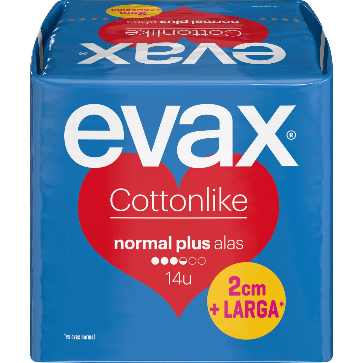 Evax Cotton-like Wings Plus Normal Pads 14Uds