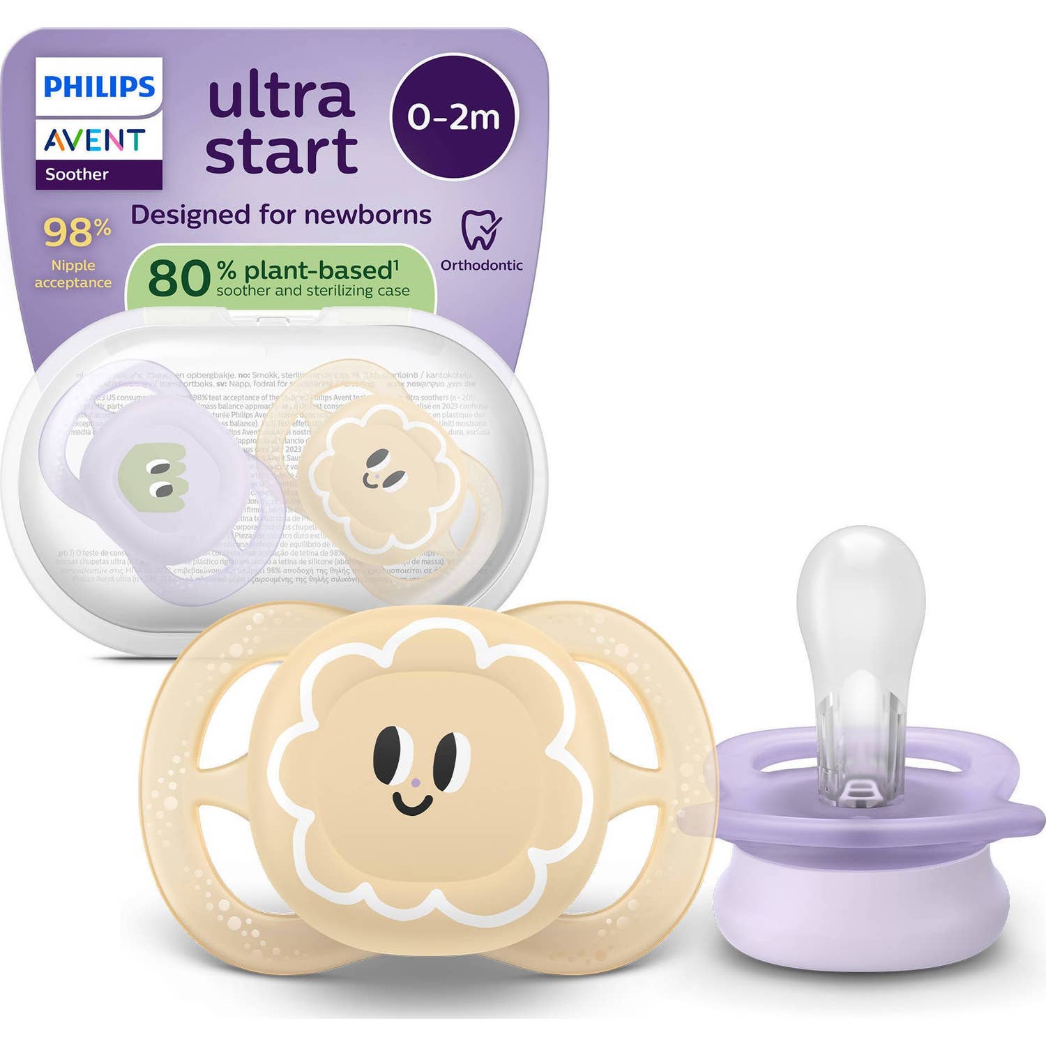 Philips Avent Ultra Start Deco Girl Monstre Fleur 0-2M 2uts