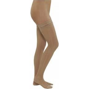 Bas Medilast long avec dentelle noire T-M 1 paire