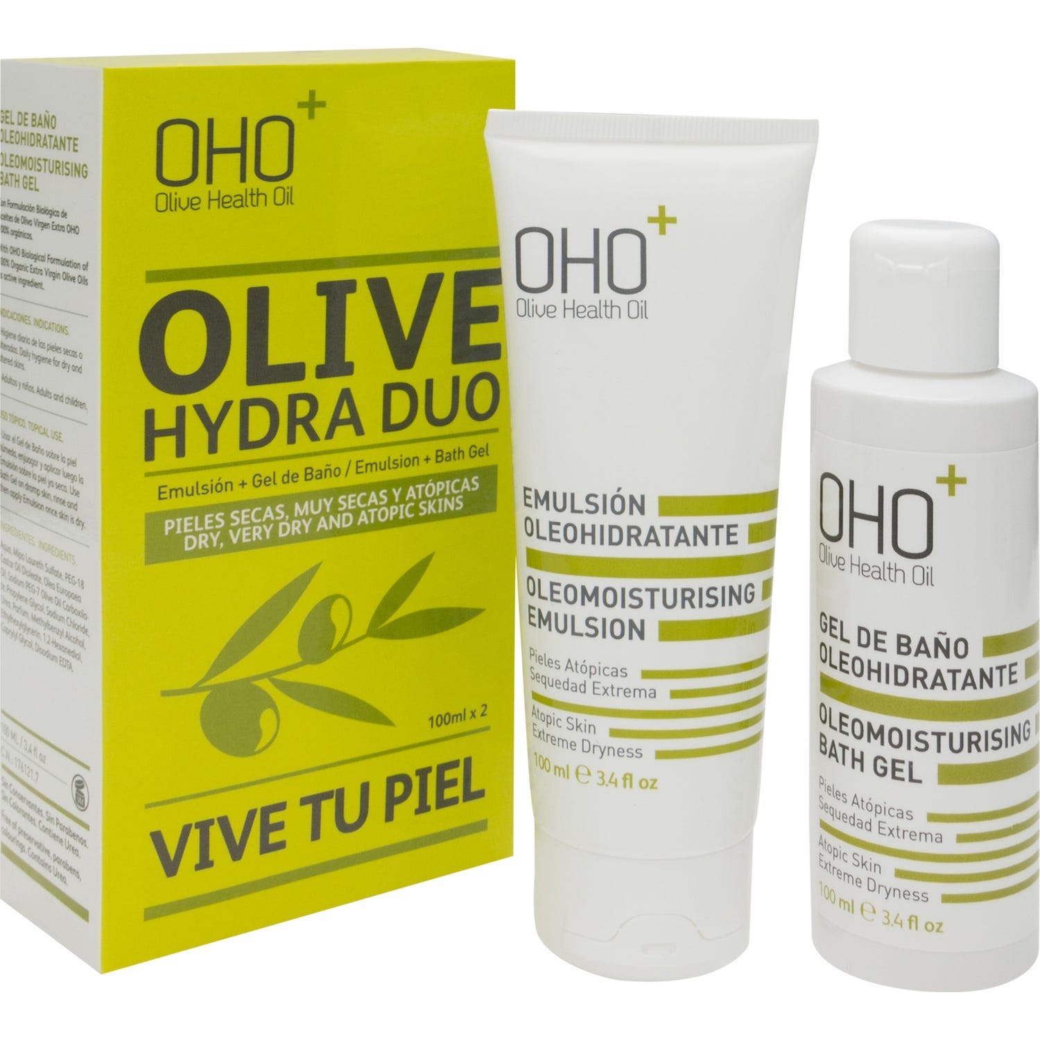 OHO Travel Kit émulsion 100ml + gel de bain 100ml