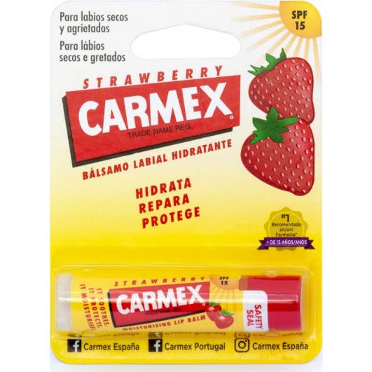 Carmex Baume Hydratant Lèvres Stick Fraise SPF15 4,25g