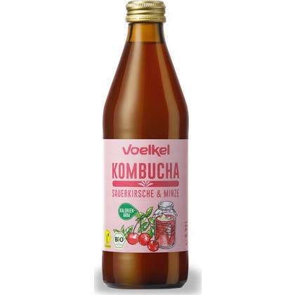 Voelkel Kombucha Cerise & Menthe Bio 330ml
