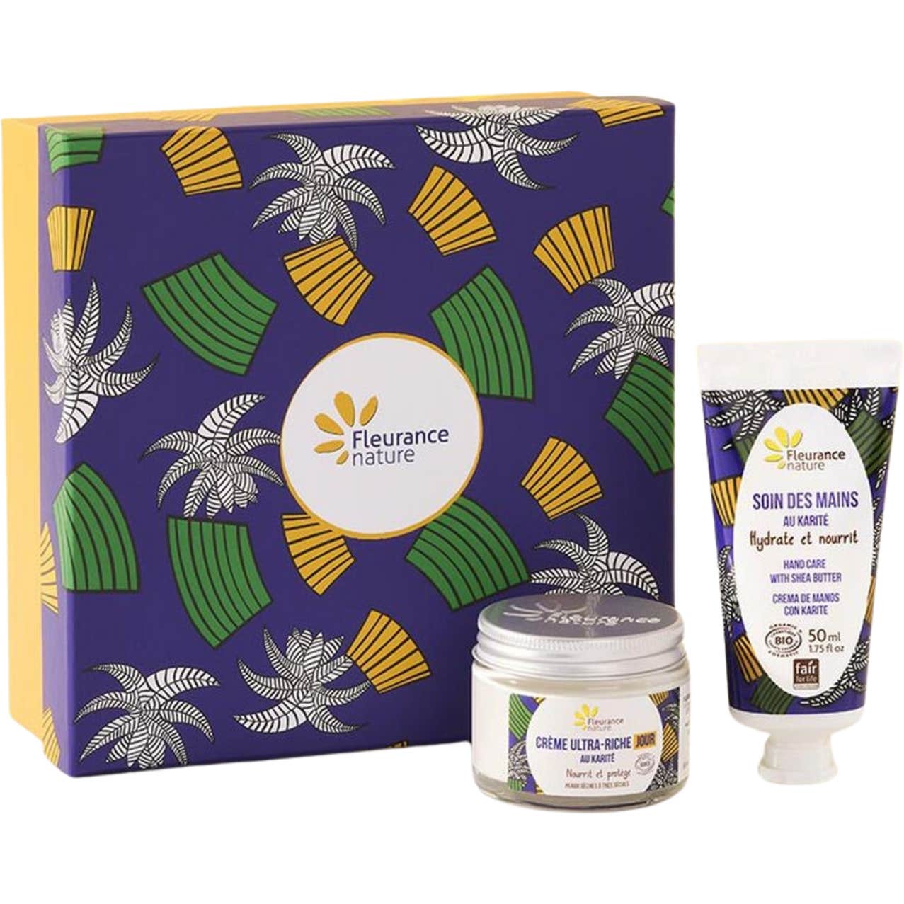 Fleurance Nature Coffret Karite Crème Visage Jour + Crème Main