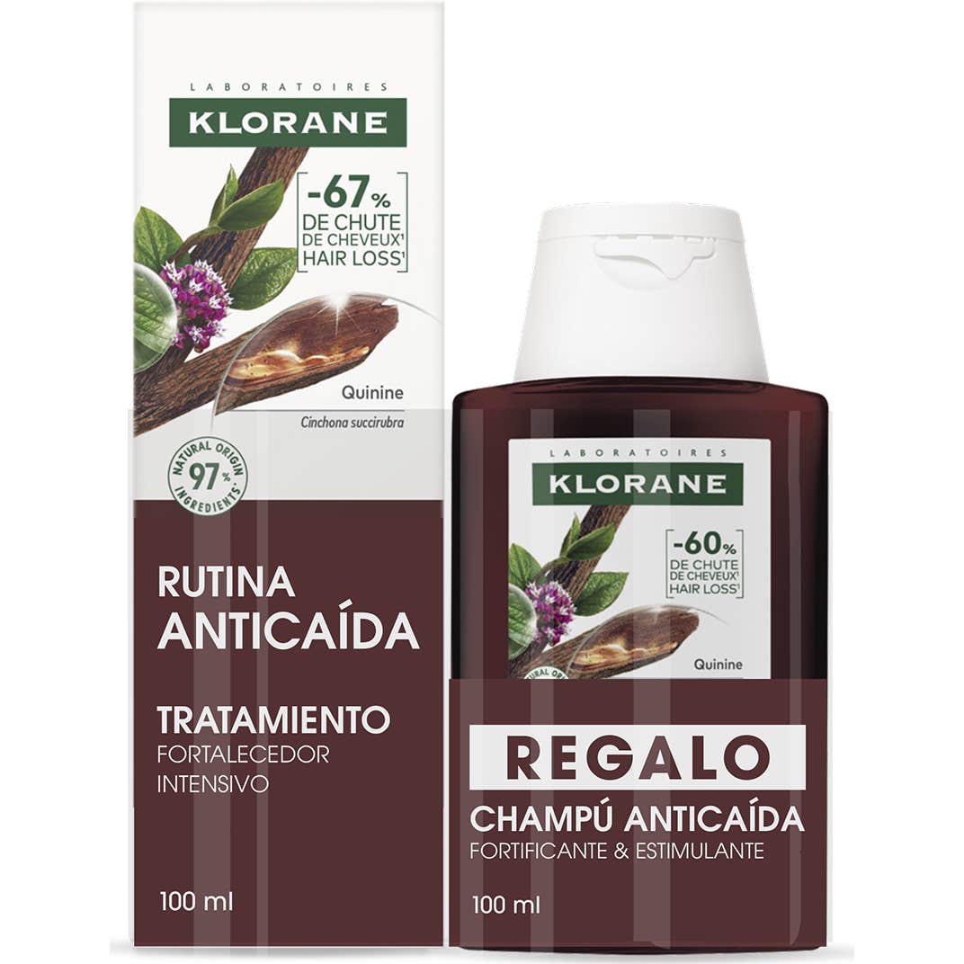Klorane Routine Anti-Chute Sérum Fortifiant Intensif 100ml + Shampooing à la Quinine 100ml