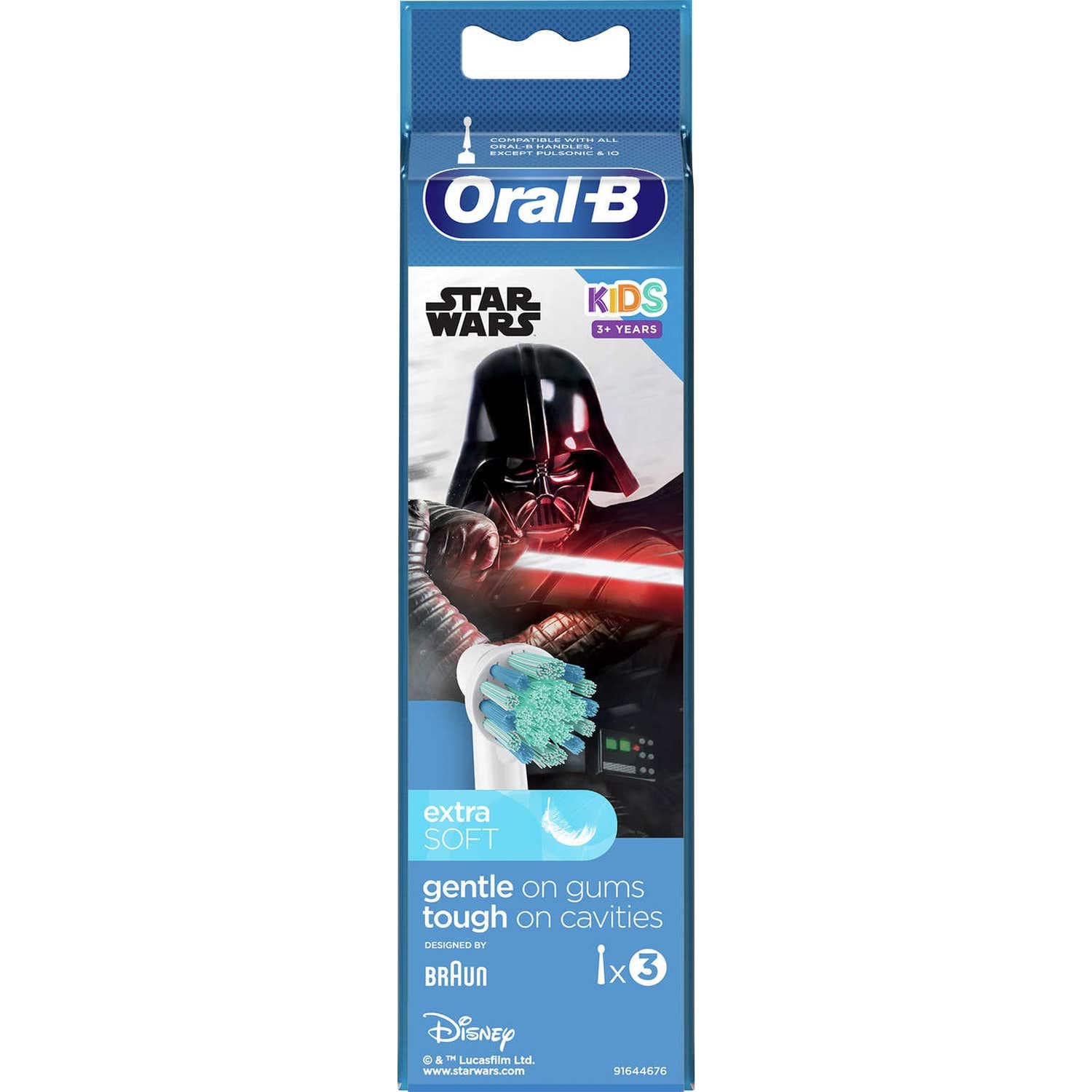 Oral-B Cabezales de Recambio de Cepillo de Dientes Kids Star Wars 3uds