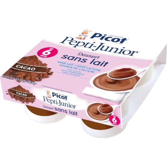 Picot Pepti-Junior Dessert Sans Lait Cacao 4x100g