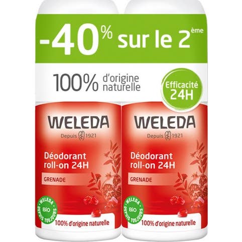 Weleda Déodorant Roll-On Grenade 2x50ml