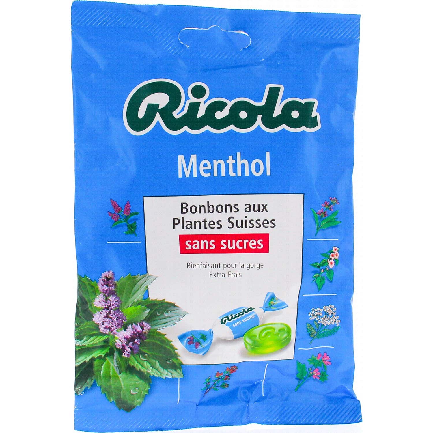 Ricola Bonbons aux Plantes Suisses Goût Menthol 70g