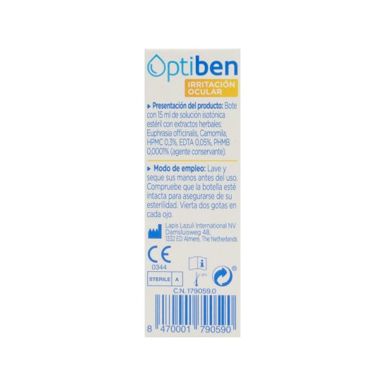 Optiben Irritation Oculaire Camomille 15ml