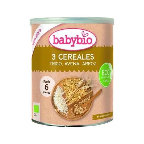 BabyBio Céréales Infantiles 3 Céréales Nature Blé Avoine Riz (Dès 6moi –  roc -->
