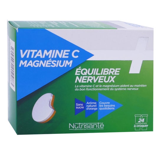 Nutrisanté Vitamine C + Magnésium 24 Comprimés À Croquer