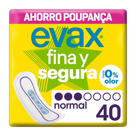 Evax Compresas Thin and Safe Normal No Wings 40 pcs