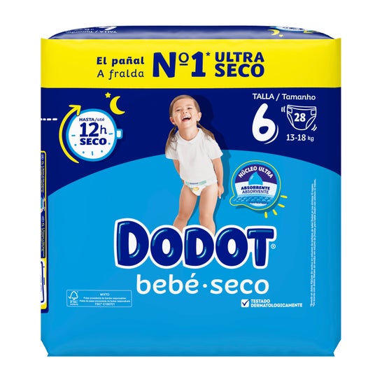 Dodot Bébé Sec Taille 6 13-18kg 28uts