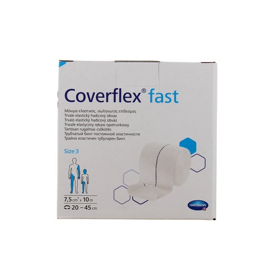 Hartmann Coverflex Fast Bandage Tubulaire Ligne Bleue T3 7,5cmx10m