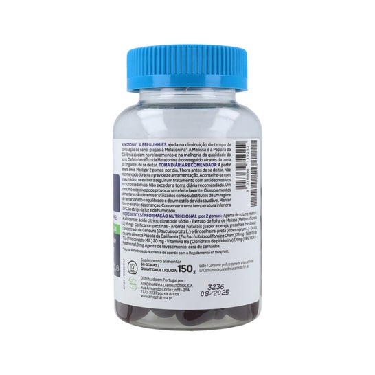 Arkopharma ArkoRelax Sommeil Gummies Sans Sucre 60 Gummies