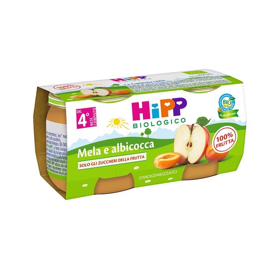 Hipp Bio Homogénéisé Bio Pêche Pomme 2x80g