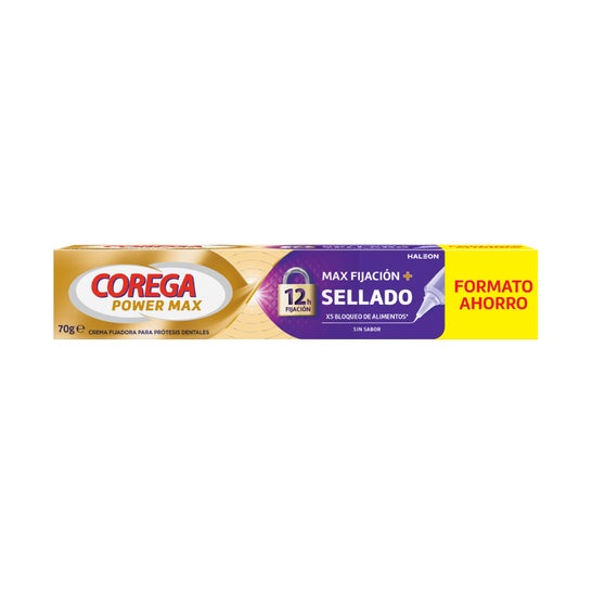 Corega Power Max Fijación + Sellado Sin Sabor 70g