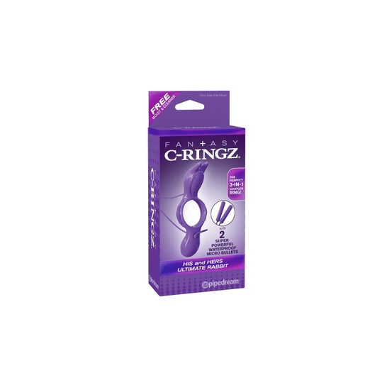 Fantasy C-Ringz His And Hers Ultimate Rabbit Vibrating Ring 1pc