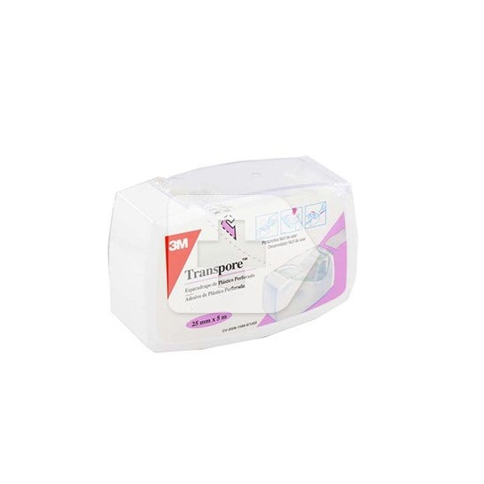 Transpore Spatule en plastique microperforé 5mx2,5cm