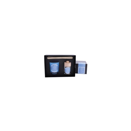Cerabella Setperf5 Bougie + Diffuseur à bâtonnets Melissa Mint 23x16 6x8 3 cm