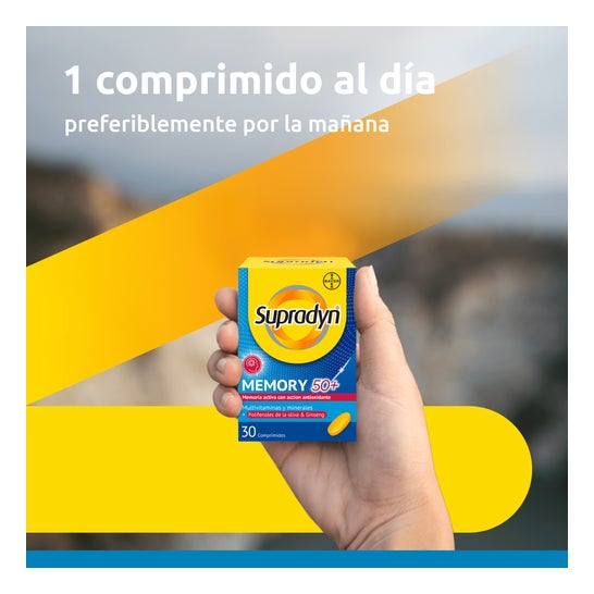 Supradyn Memory 50+ Vitamines Minéraux et Énergie avec Ginseng 30 Comprimés