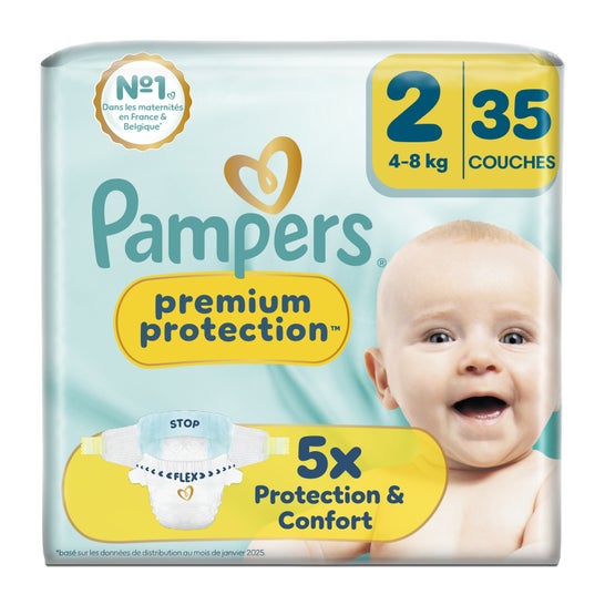 Pampers Premium Protection Pañales Talla 2 4-8kg 35 uds