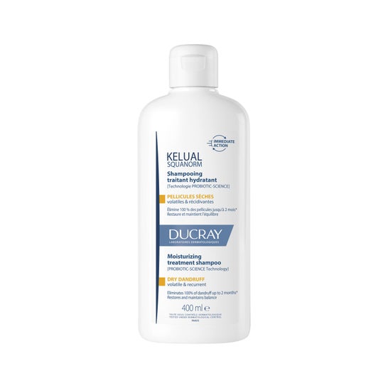 Ducray Kelual Squanorm Shampooing Traitant Hydratant Pellicules Sèches 400ml