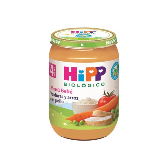 Hipp Riz Aux Légumes et Poulet Biologique +4M 190g