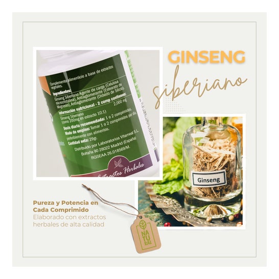 Naturbite Ginseng Sibérien 1.000mg 60tab