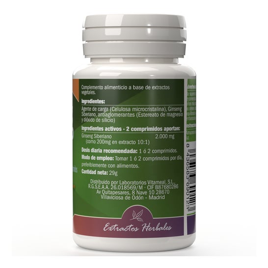 Naturbite Ginseng Sibérien 1.000mg 60tab