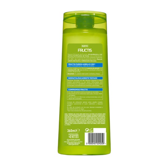 Shampooing Garnier Fructis Strength &amp; Shine 2 en 1 360ml
