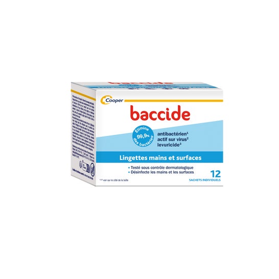 Baccide Lingettes Individuelles Mains et Surface 12 sachets