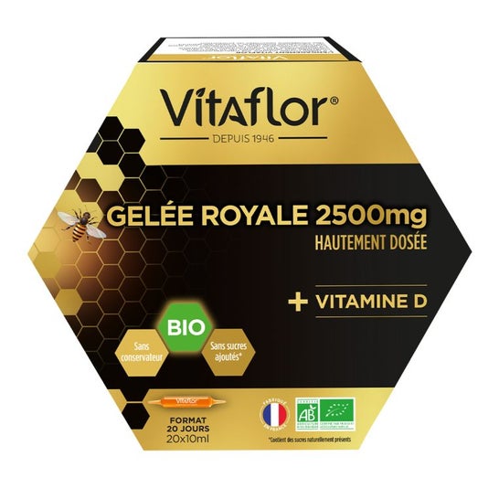 Vitaflor Gelée Royale 2500mg + Vitamine D 20x10ml