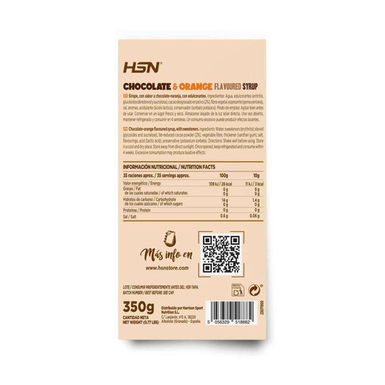 HSN Sirope Chocolate y Naranja 350g