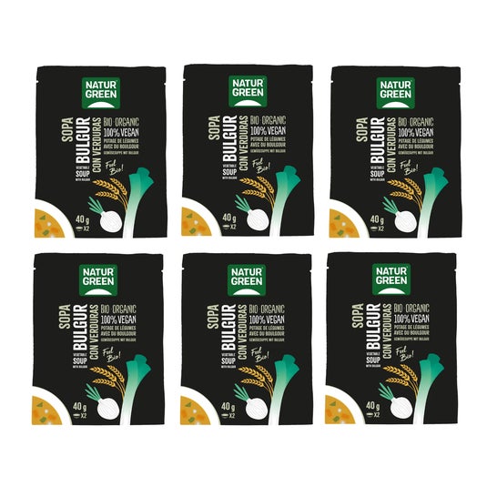 NaturGreen Pack Soupe Boulgour aux Légumes Bio 6x40g