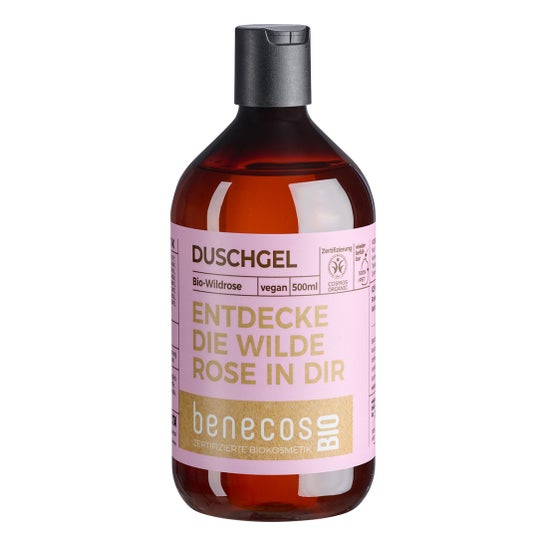 Benecos Gel Bain Rose Musquée Bio Vegan 500ml